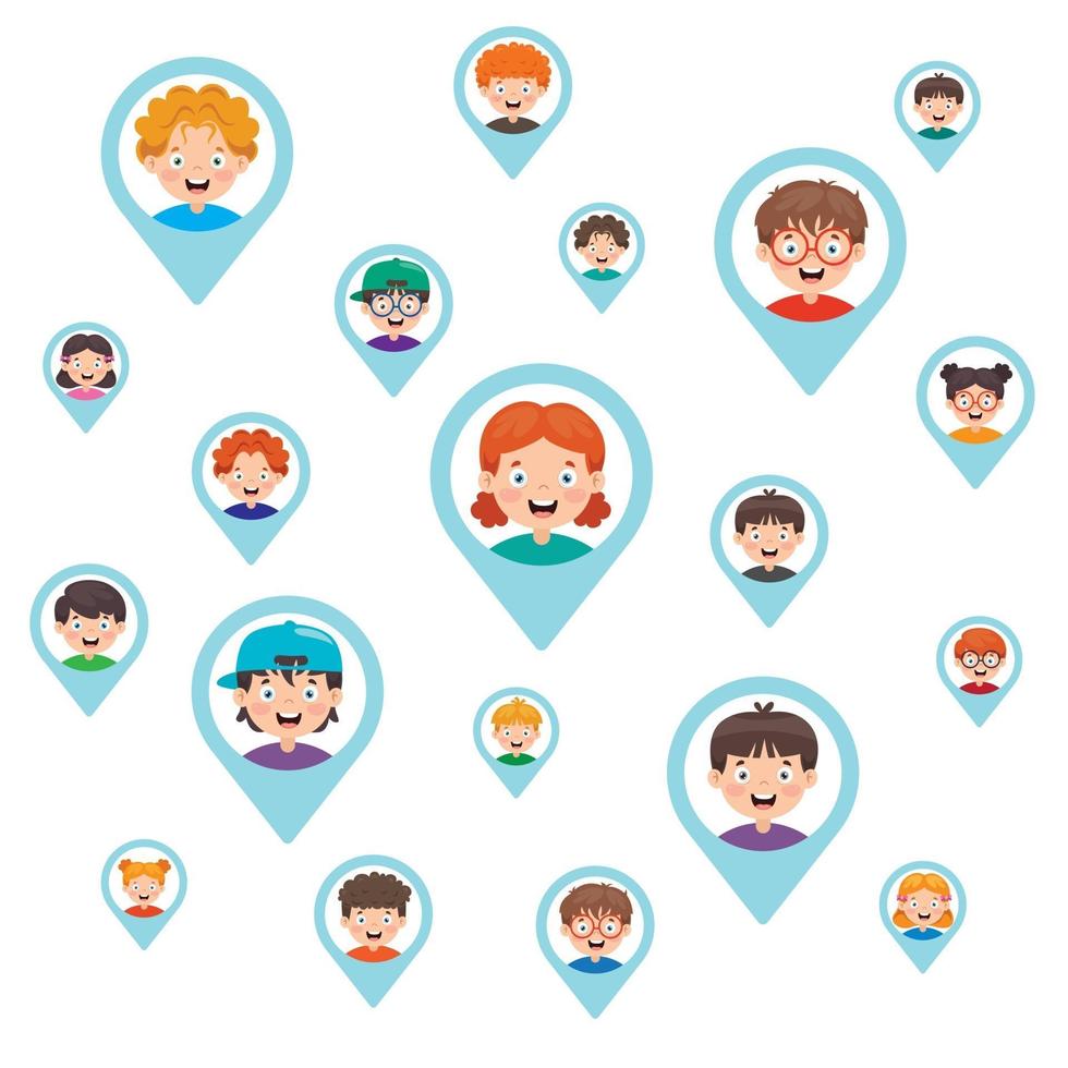 Social Networking And Connection Between People vector