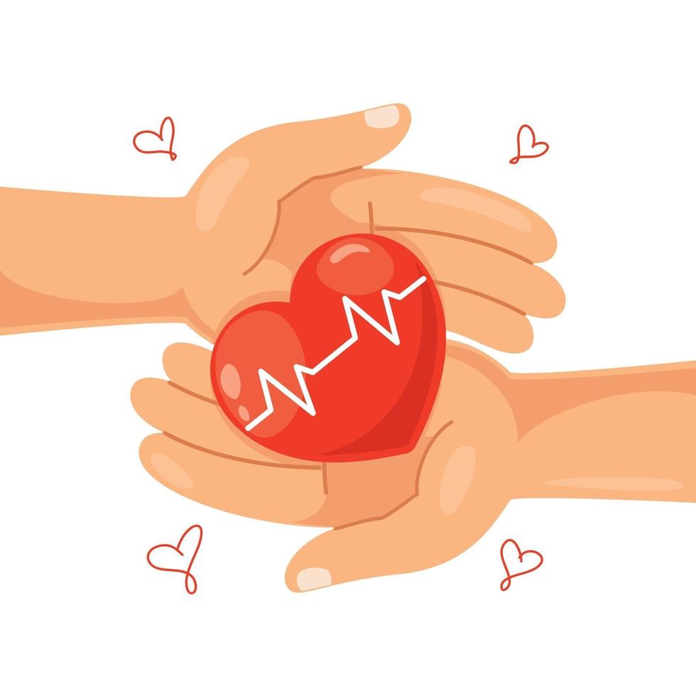 Health Care Concept Design With Heart vector