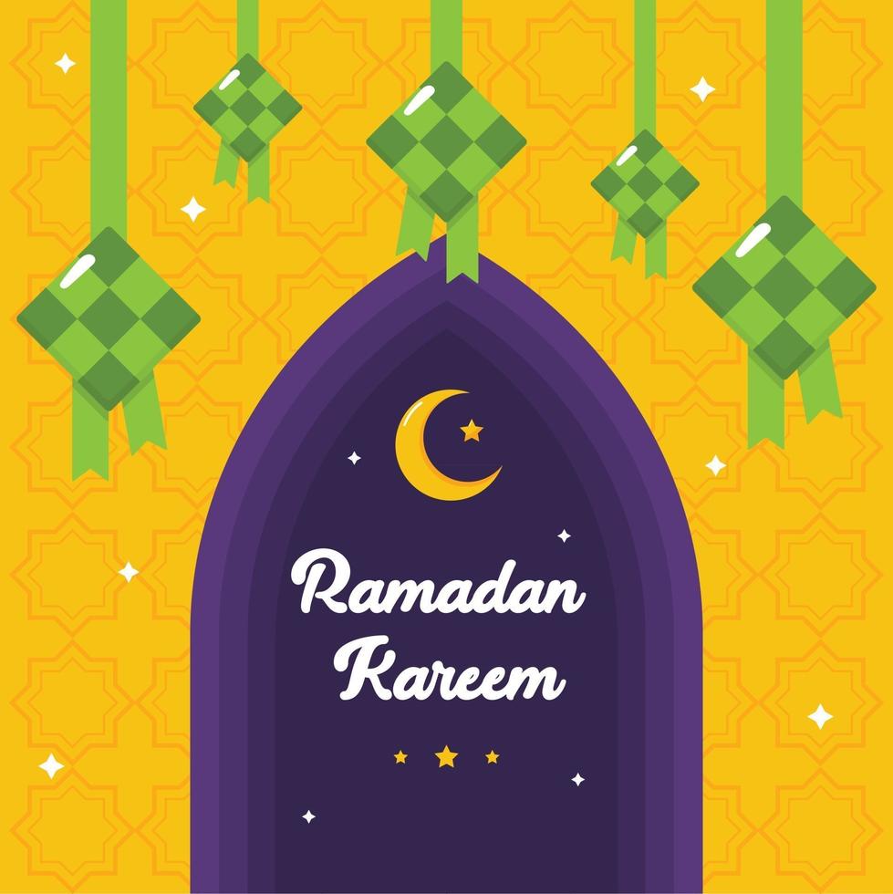 Ramadan Ketupat Background vector