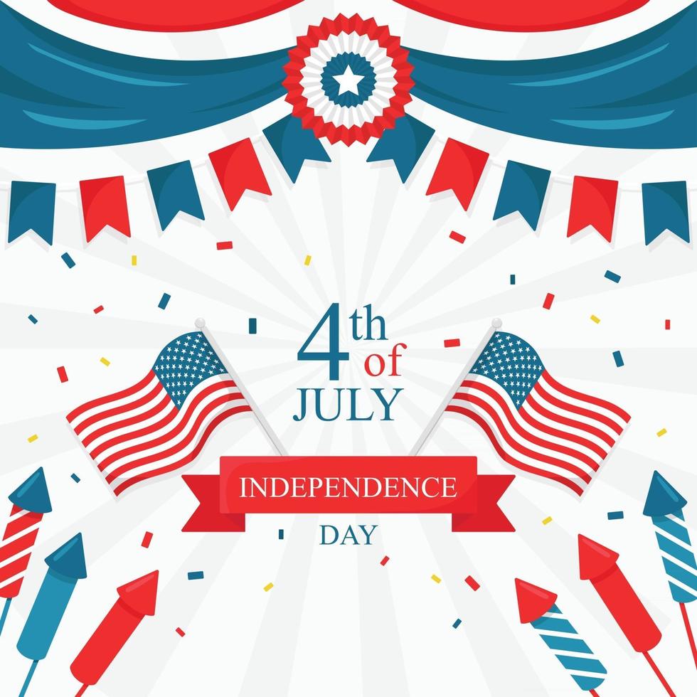 4th of July Festival Background vector