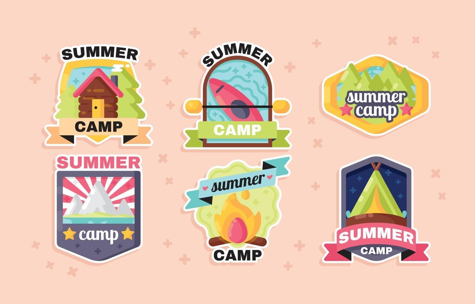 Summer Camp Sticker vector