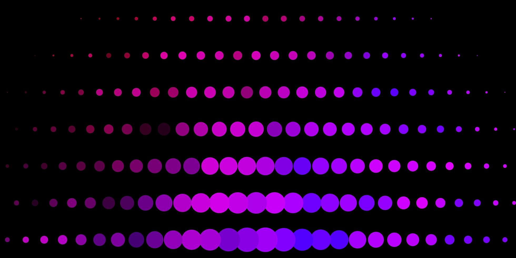 diseño de vector de color púrpura oscuro con formas de círculo brillo ilustración abstracta con diseño de gotas de colores para sus comerciales
