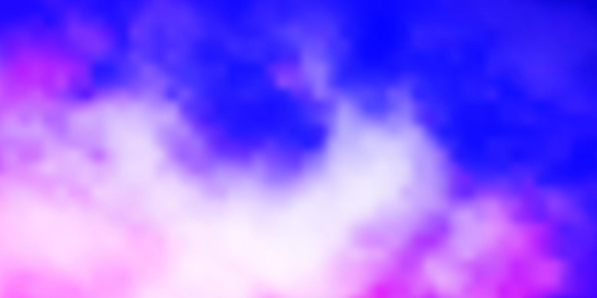 plantilla de vector de color púrpura claro con nubes de cielo ilustración de degradado con nubes de cielo de colores hermoso diseño para uidesign