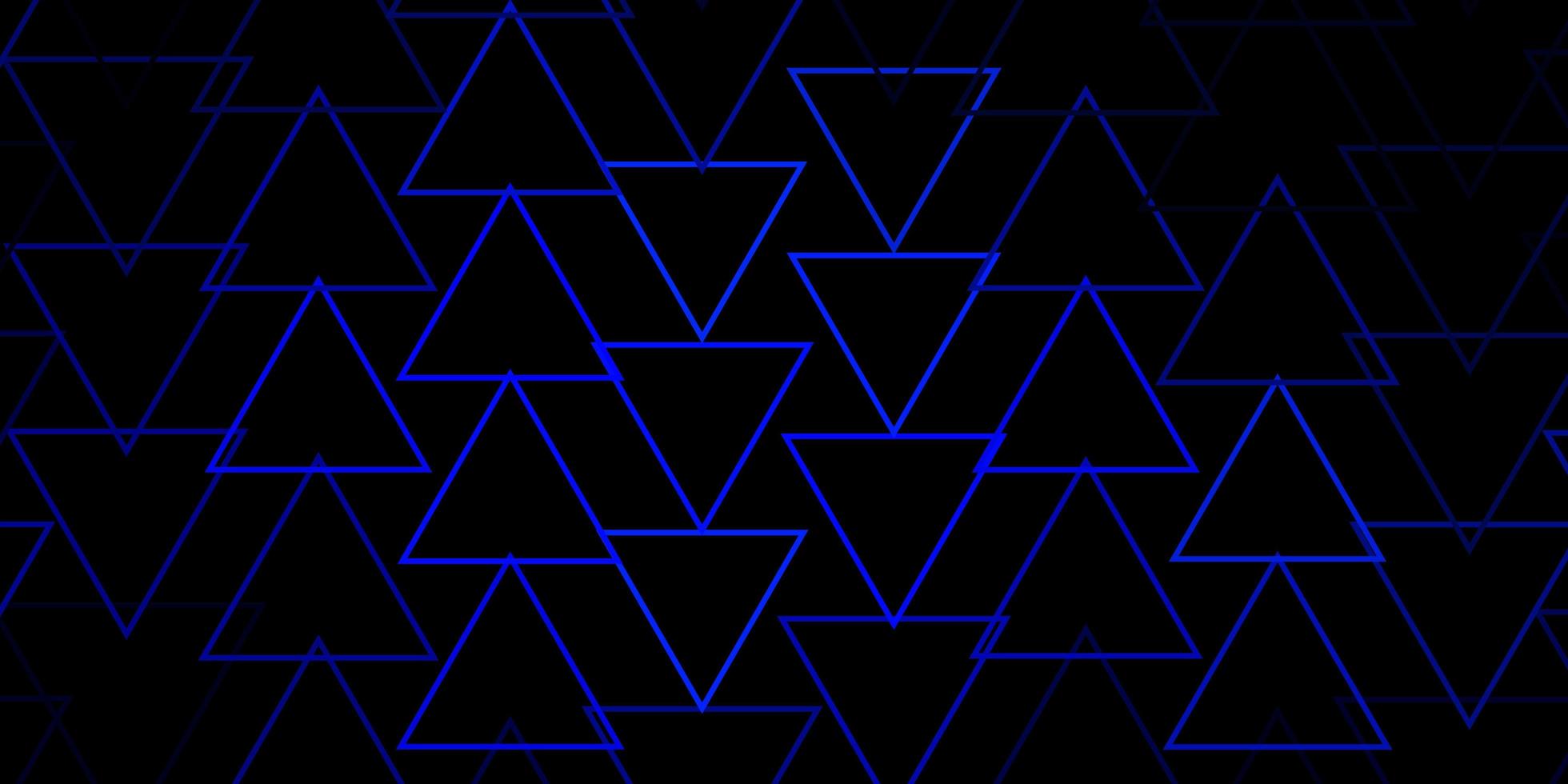 Dark BLUE vector pattern with lines triangles Smart design in abstract style with gradient triangles Template for wallpapers