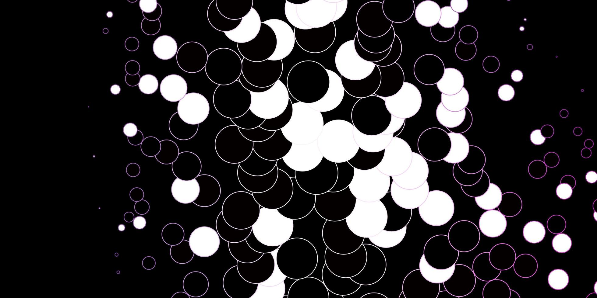 Dark Purple vector background with spots Illustration with set of shining colorful abstract spheres Pattern for websites