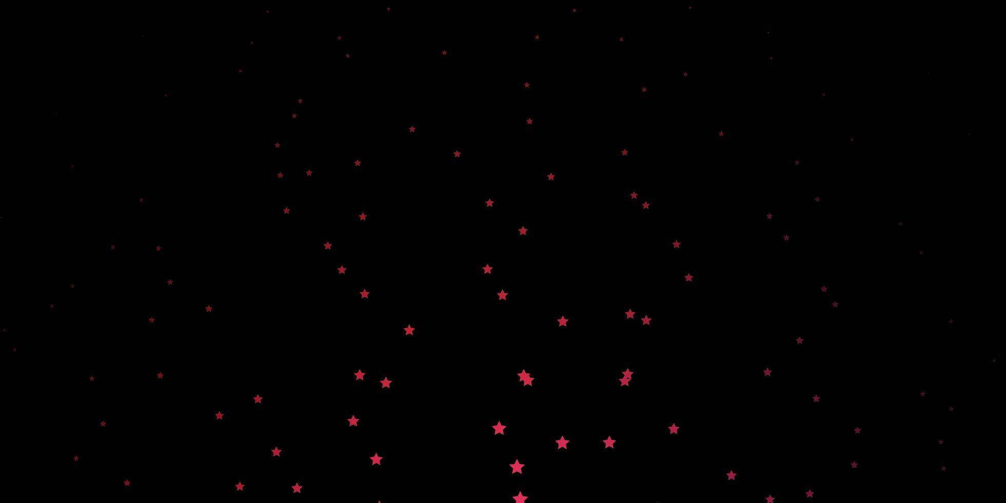 Dark Pink Red vector layout with bright stars Blur decorative design in simple style with stars Pattern for new year ad booklets