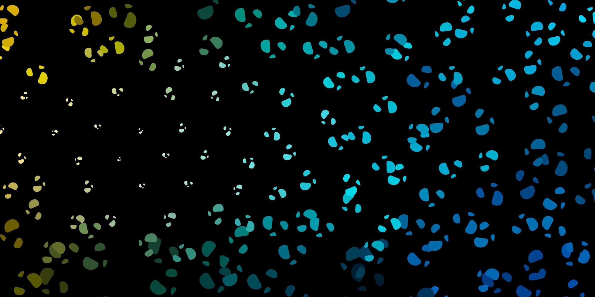 Dark blue yellow vector backdrop with chaotic shapes