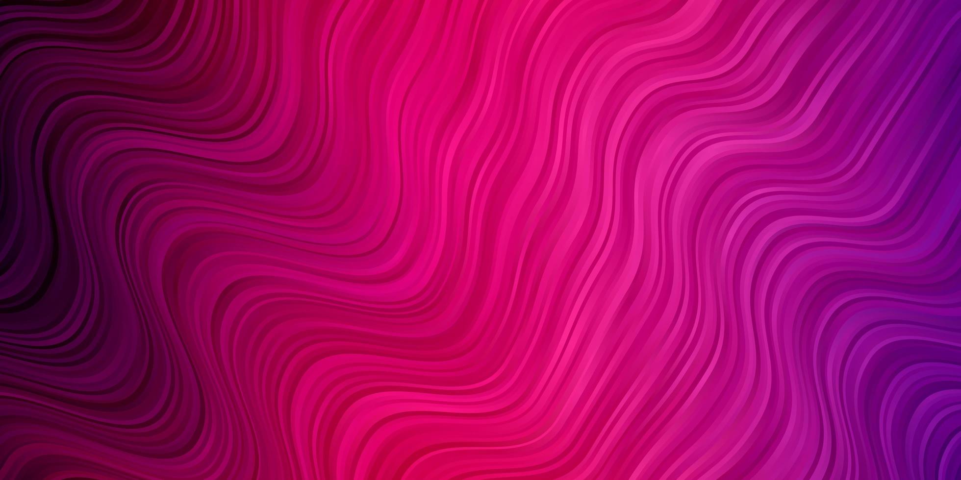 Light Purple Pink vector layout with circular arc Colorful abstract illustration with gradient curves Pattern for ads commercials