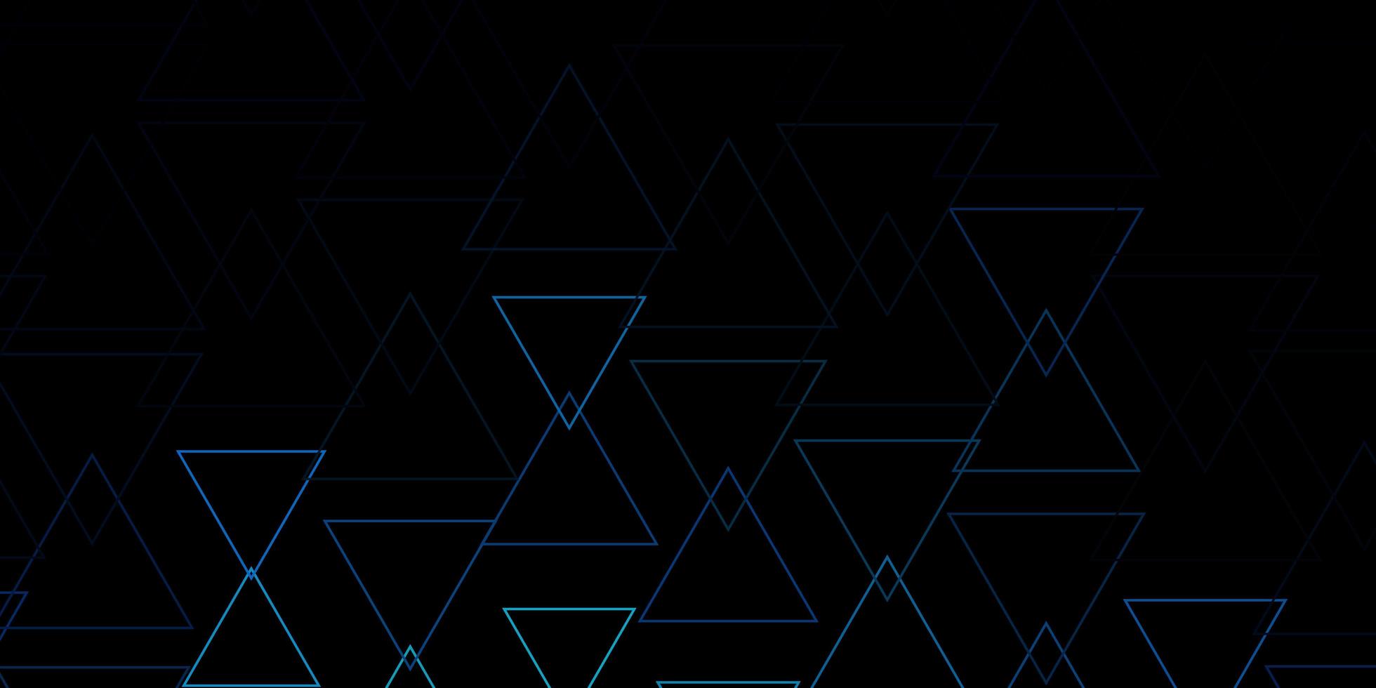 Dark BLUE vector background with triangles Abstract gradient illustration with triangles Pattern for websites