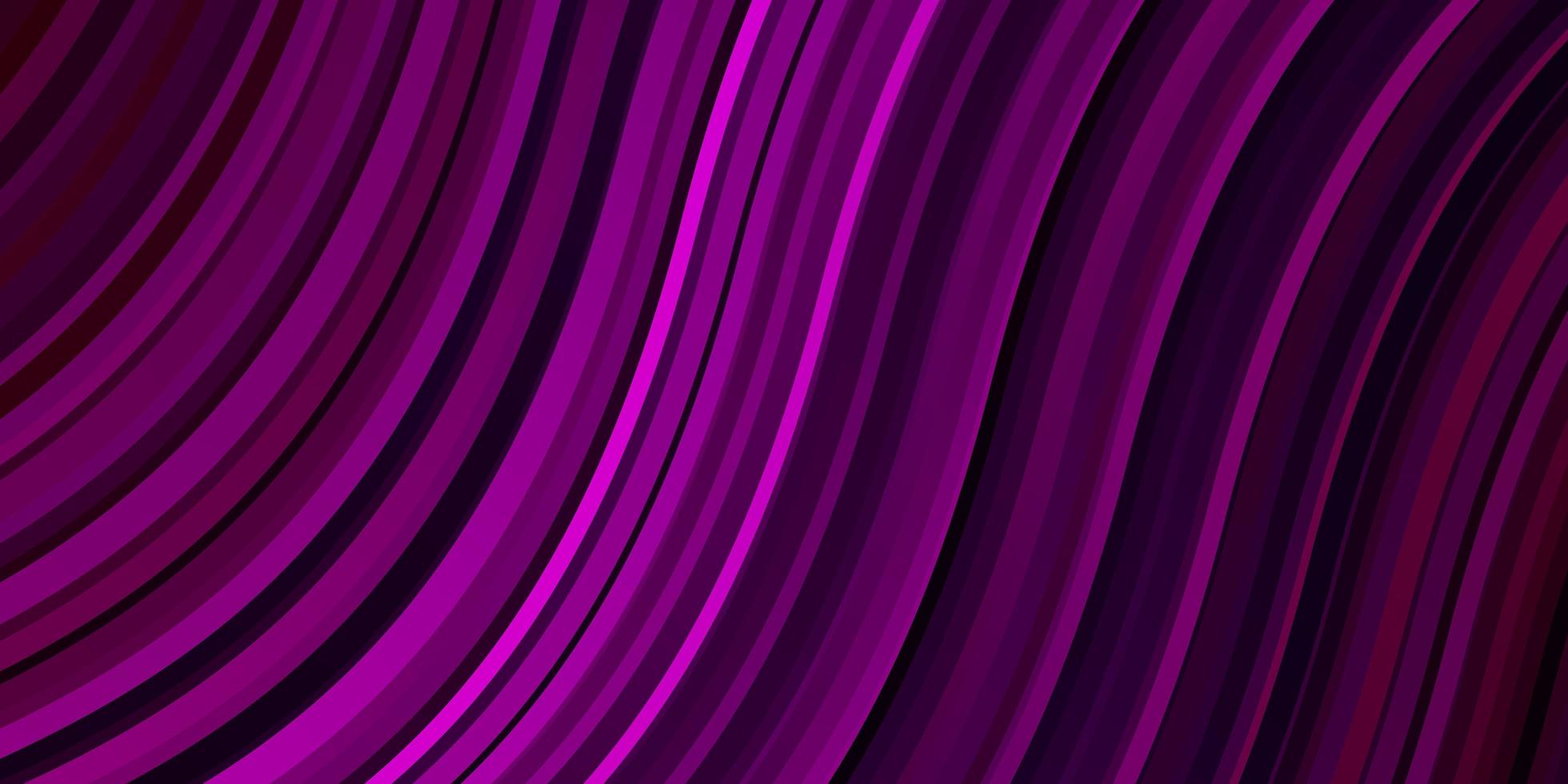 Plantilla de vector de color púrpura oscuro con curvas, ilustración abstracta con diseño de líneas de degradado bandy para la promoción de su negocio