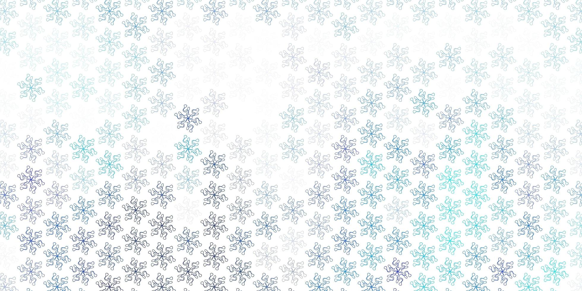 Light blue vector natural layout with flowers