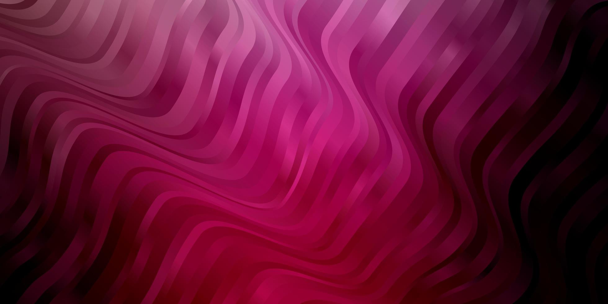Dark Pink vector template with lines Illustration in halftone style with gradient curves Design for your business promotion