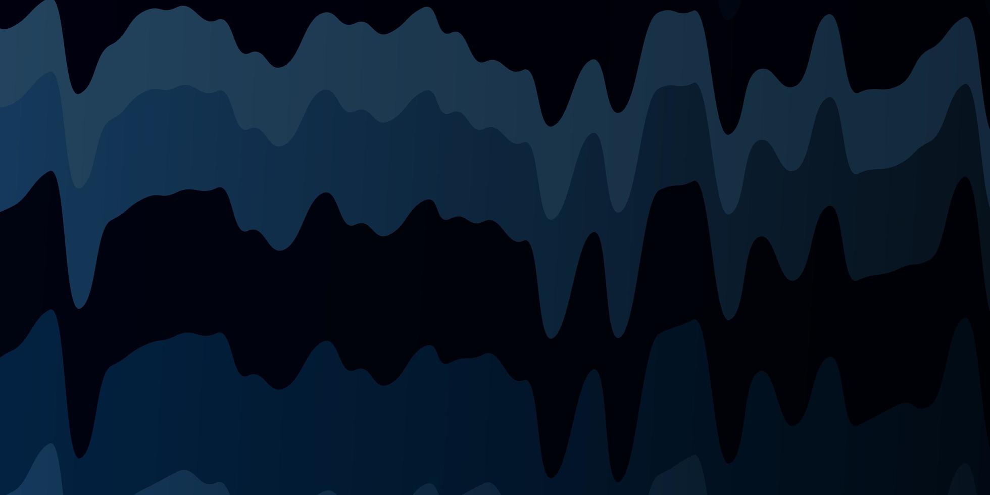 Dark BLUE vector background with bent lines Colorful illustration in circular style with lines Pattern for websites landing pages