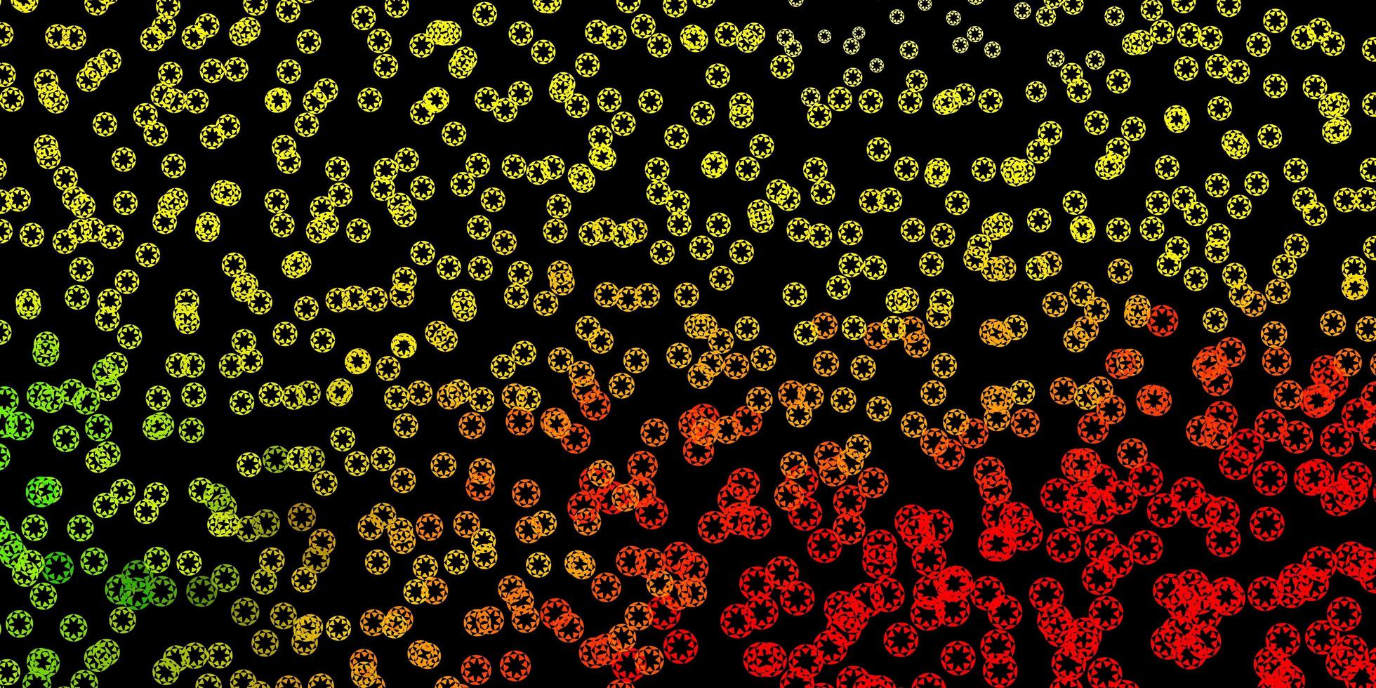 Dark red yellow vector layout with circle shapes