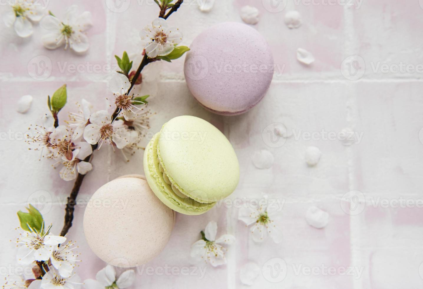 French sweet macaroons photo