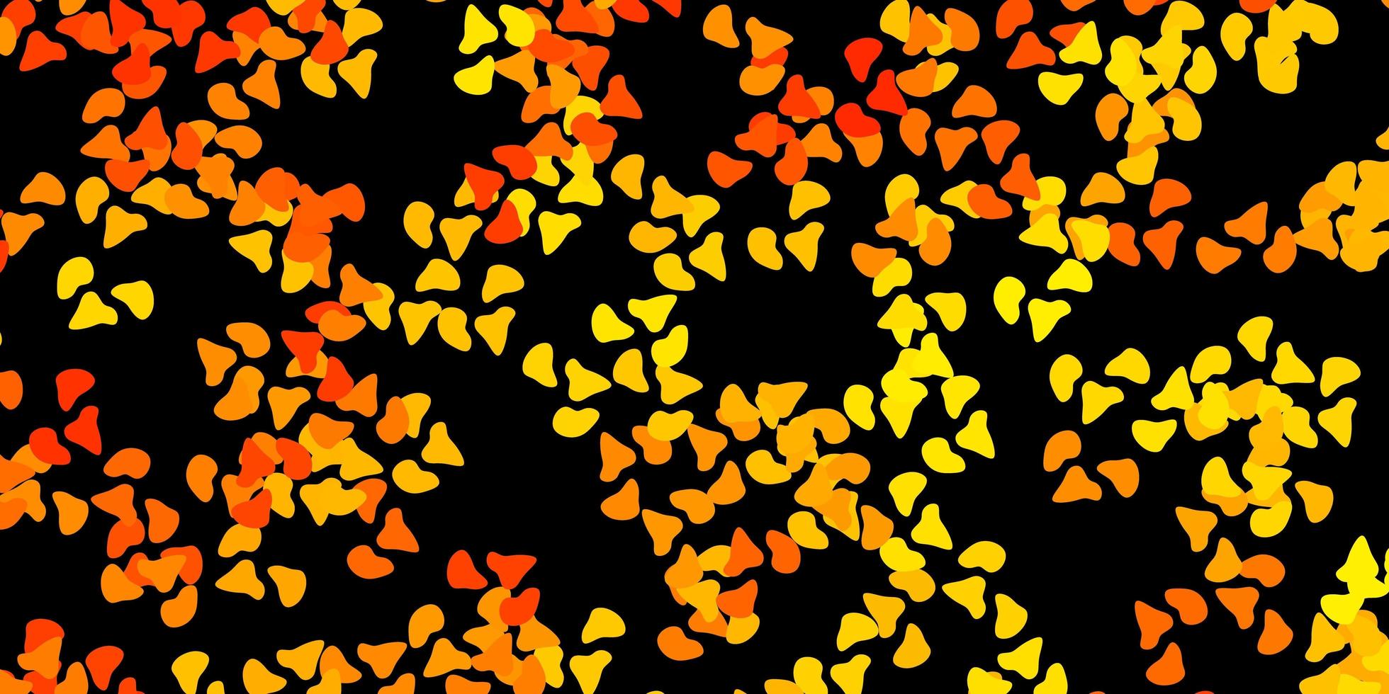 Dark yellow vector background with random forms