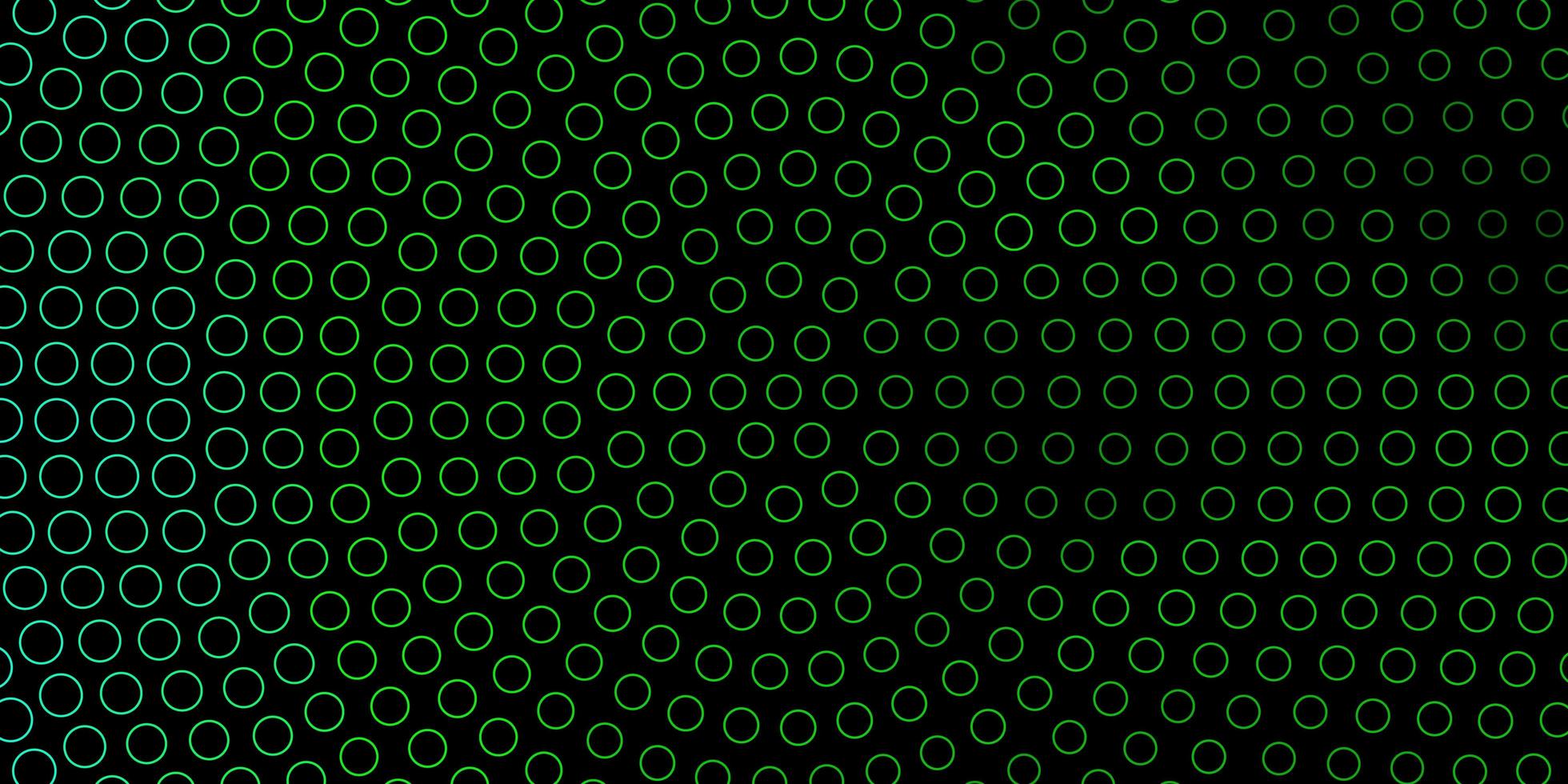 textura de vector verde oscuro con círculos brillo ilustración abstracta con gotas de colores nueva plantilla para su libro de marca