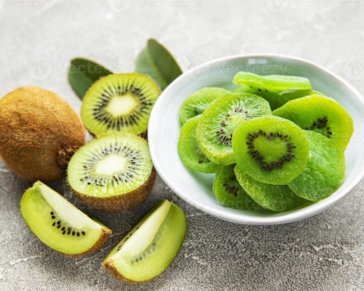 Pieces of dry kiwi photo