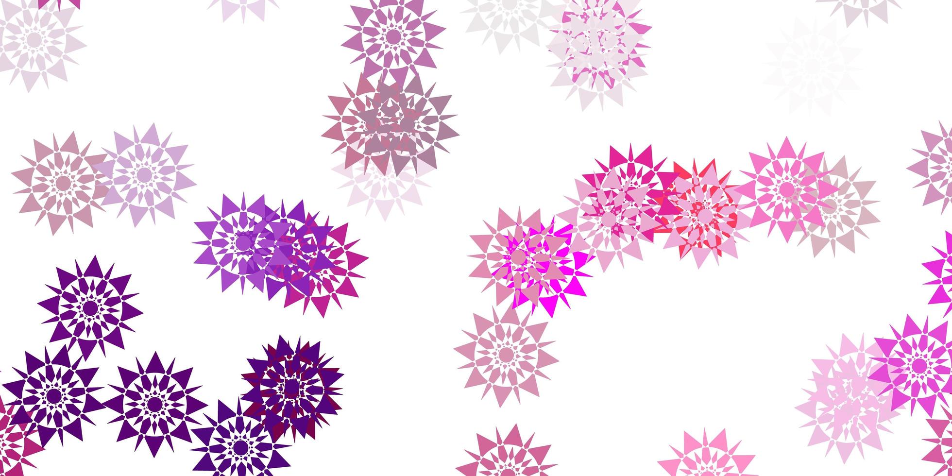 Light purple pink vector background with christmas snowflakes