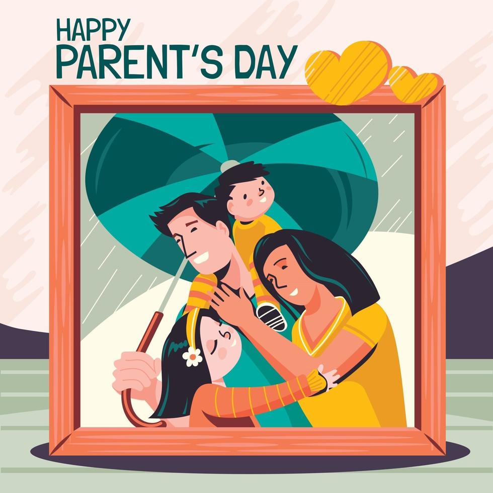 imagen para el concepto de feliz día de los padres vector