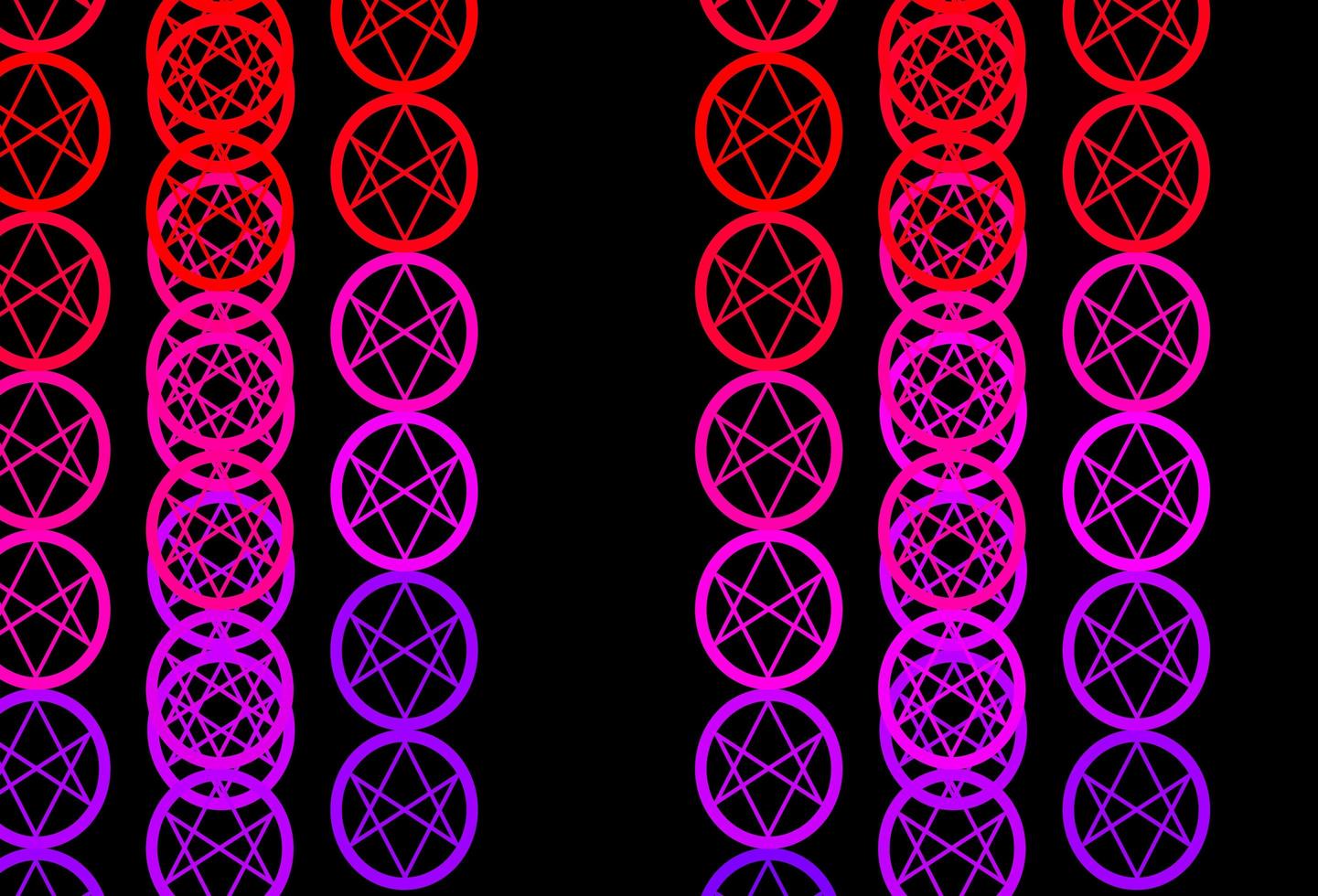 Plantilla de vector rosa púrpura oscuro con signos esotéricos