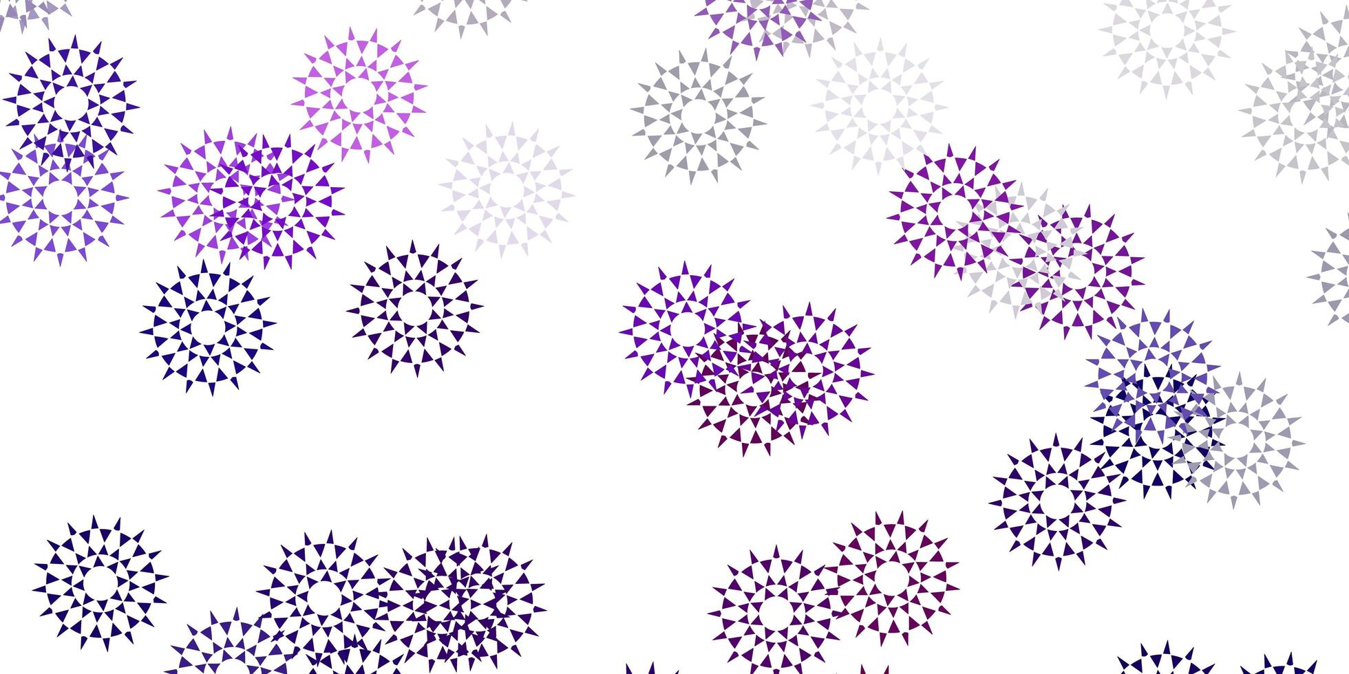 Light purple vector doodle background with flowers