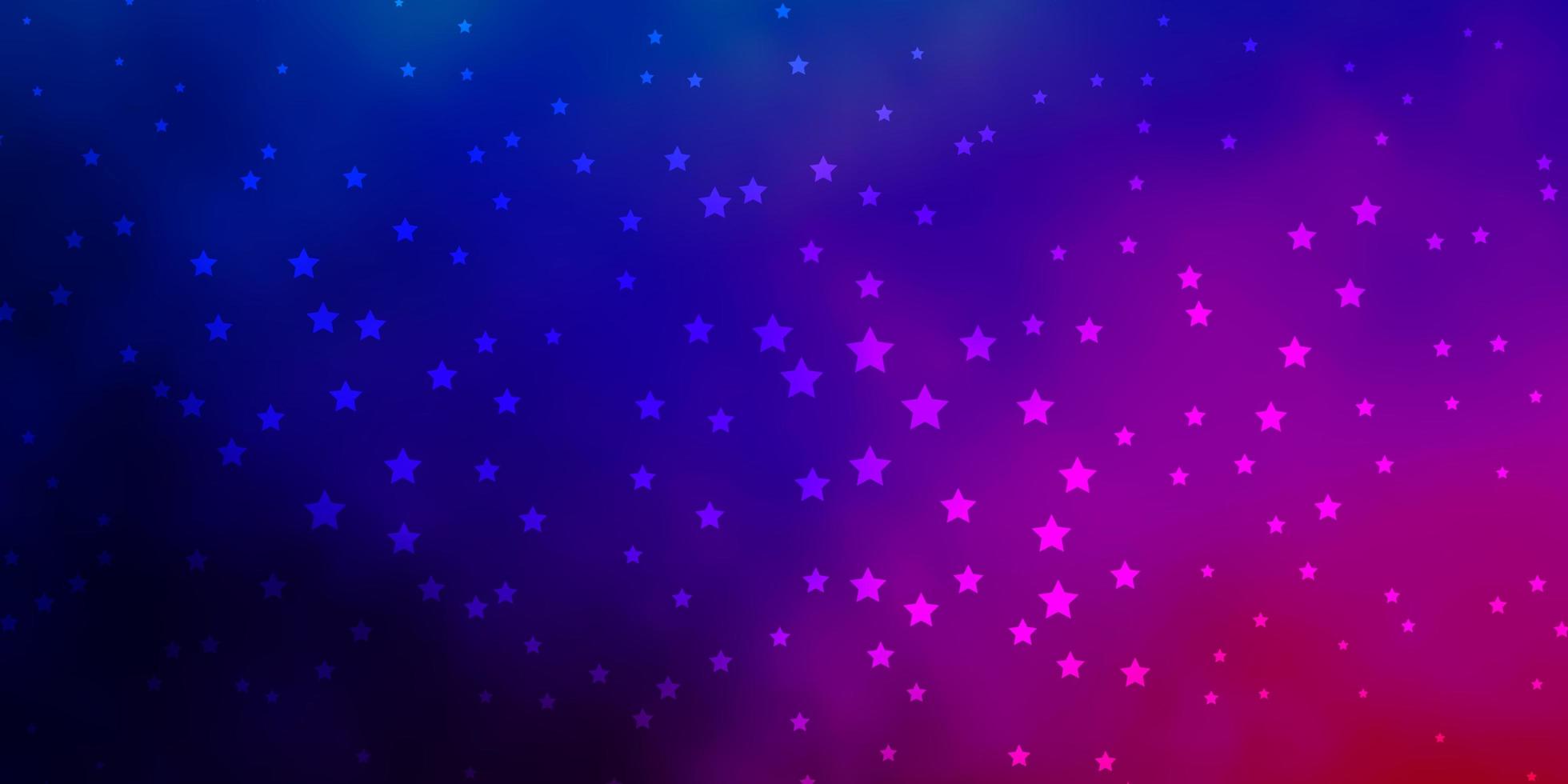 Dark Blue Red vector background with colorful stars Blur decorative design in simple style with stars Theme for cell phones