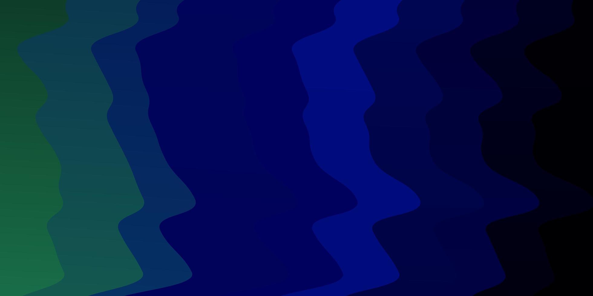 Dark Blue Green vector layout with wry lines Illustration in abstract style with gradient curved Best design for your posters banners