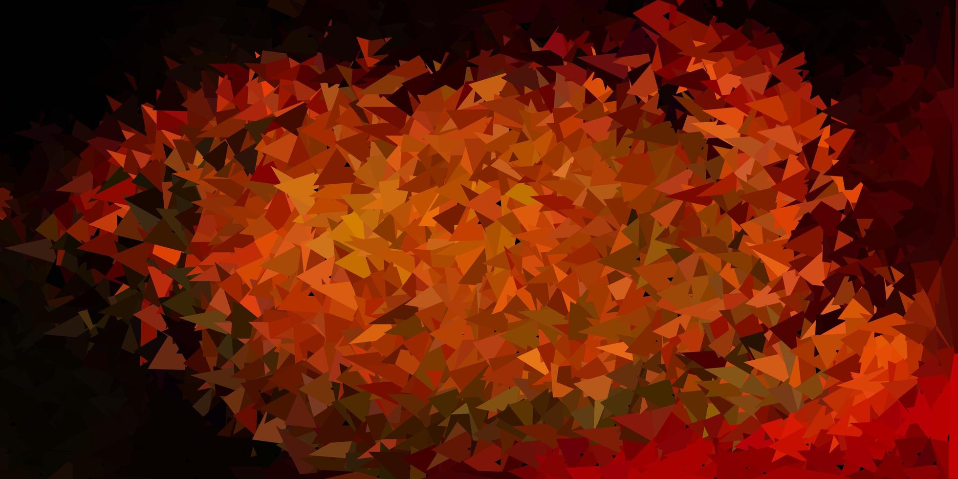 Dark orange vector polygonal backdrop
