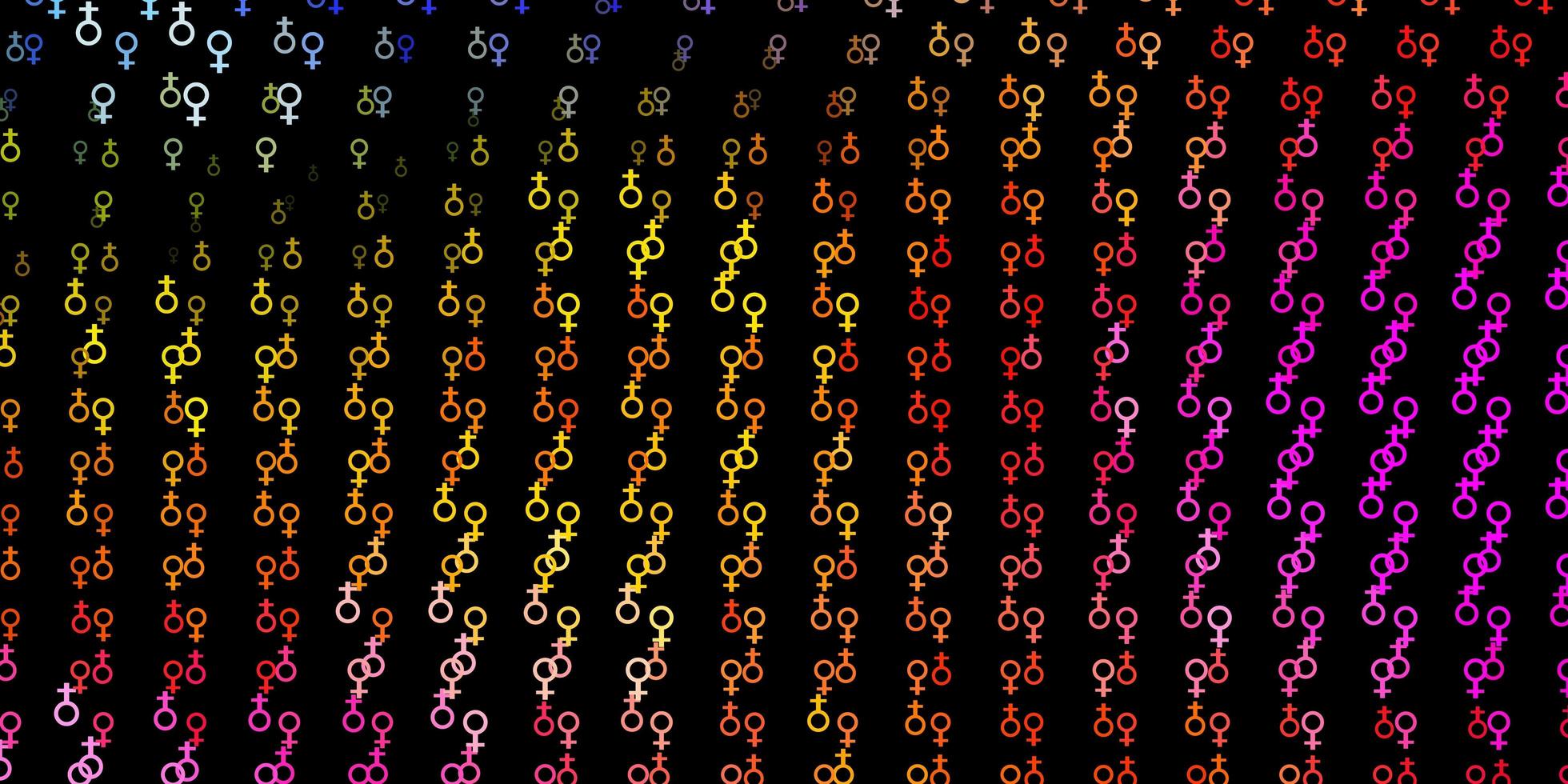 Dark Multicolor vector backdrop with mystery symbols