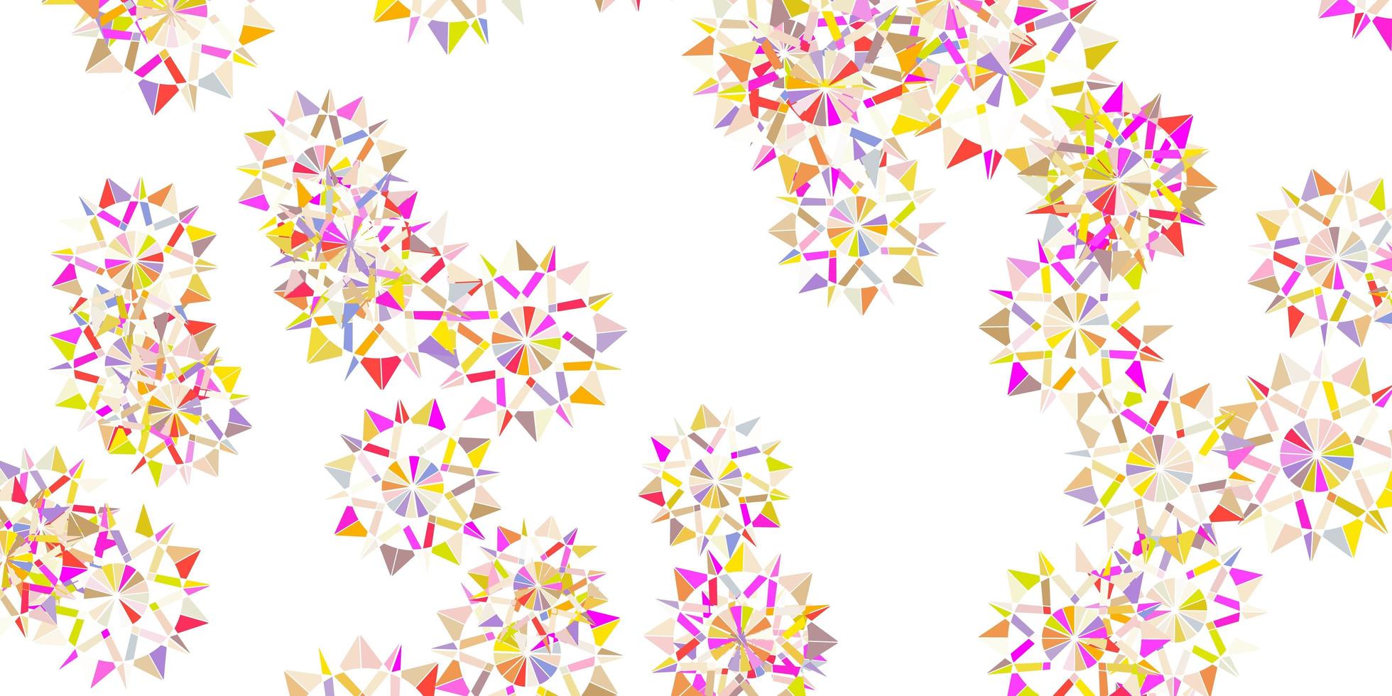 Light multicolor vector template with ice snowflakes