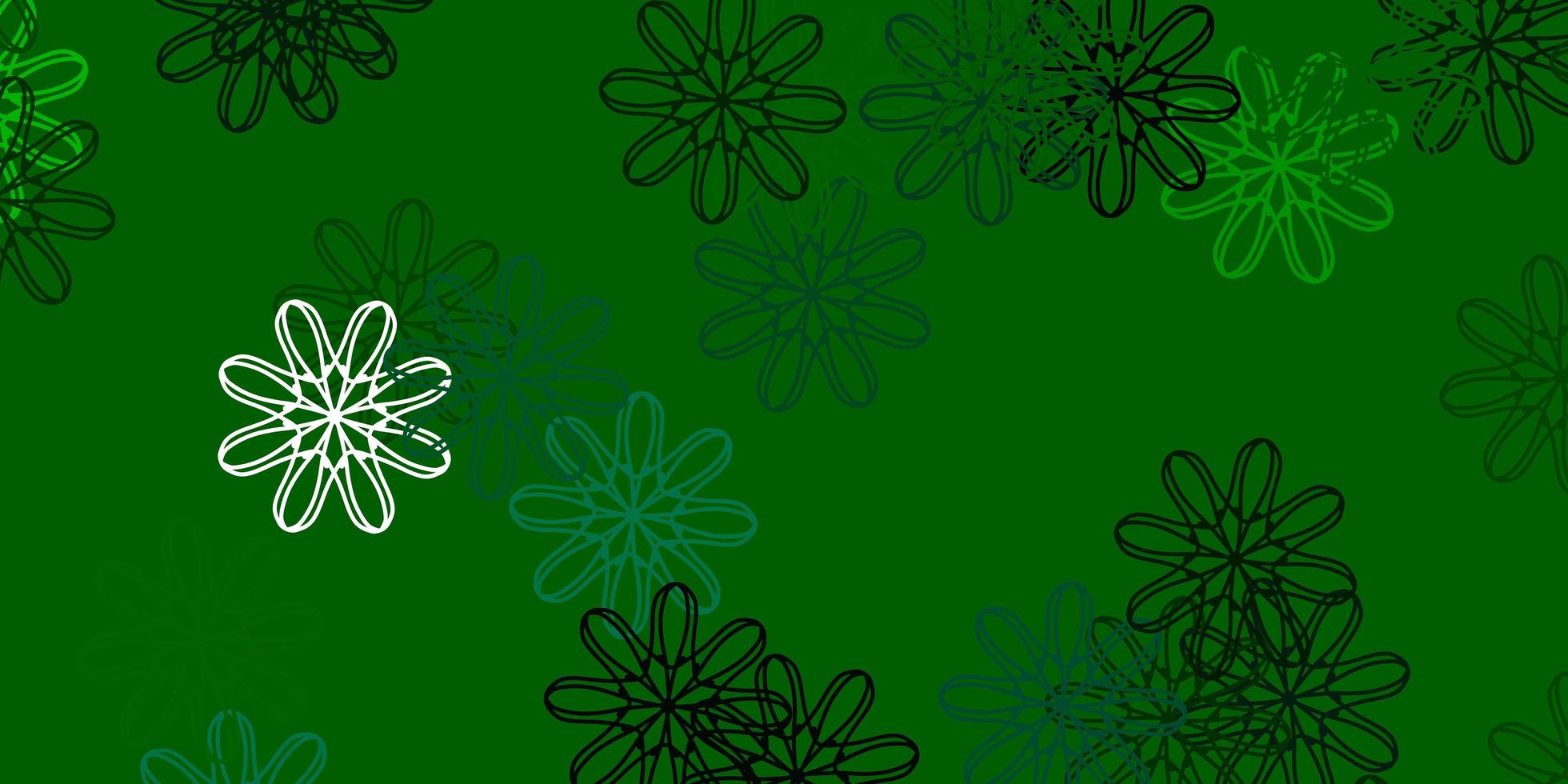 diseño natural vector verde claro con flores
