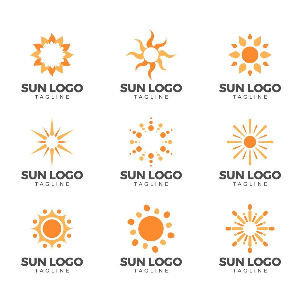 elemento del logotipo del sol vector