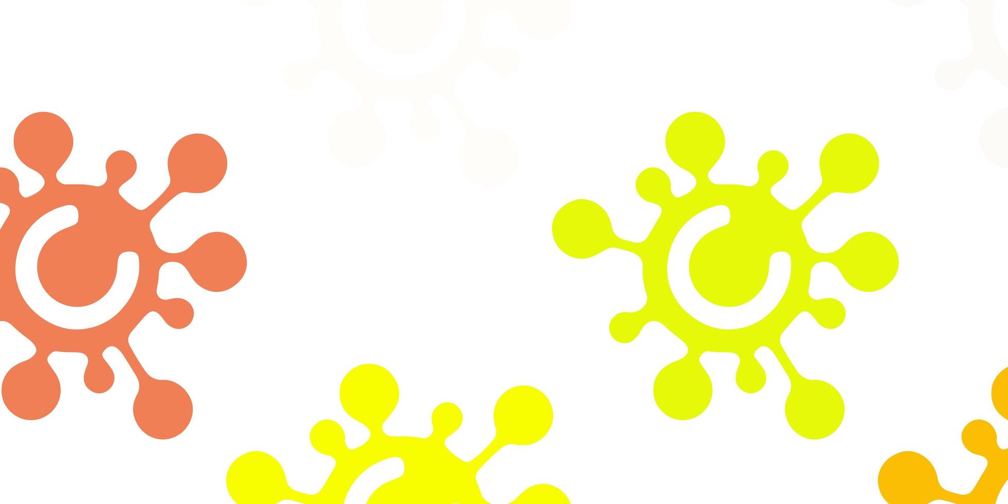 Light Green Red vector pattern with coronavirus elements