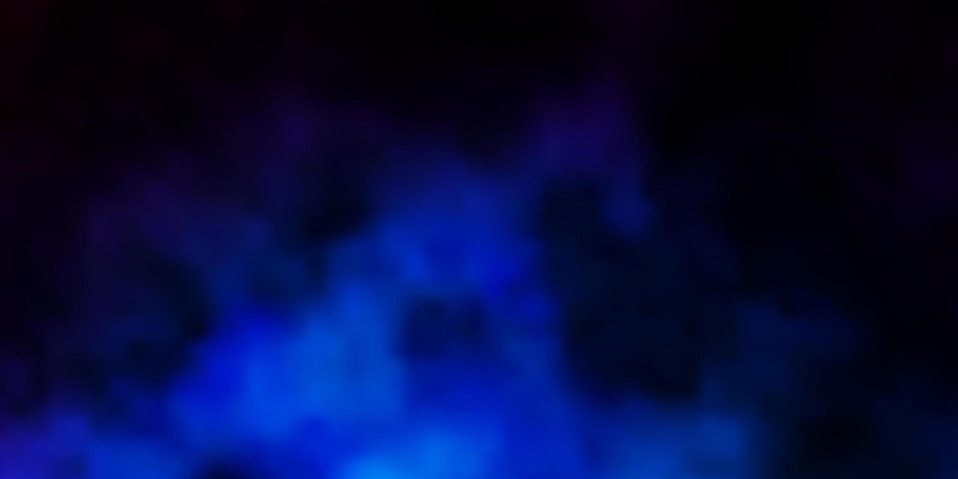Telón de fondo de vector azul oscuro con ilustración abstracta de cúmulos con patrón de nubes degradado de colores para sus comerciales