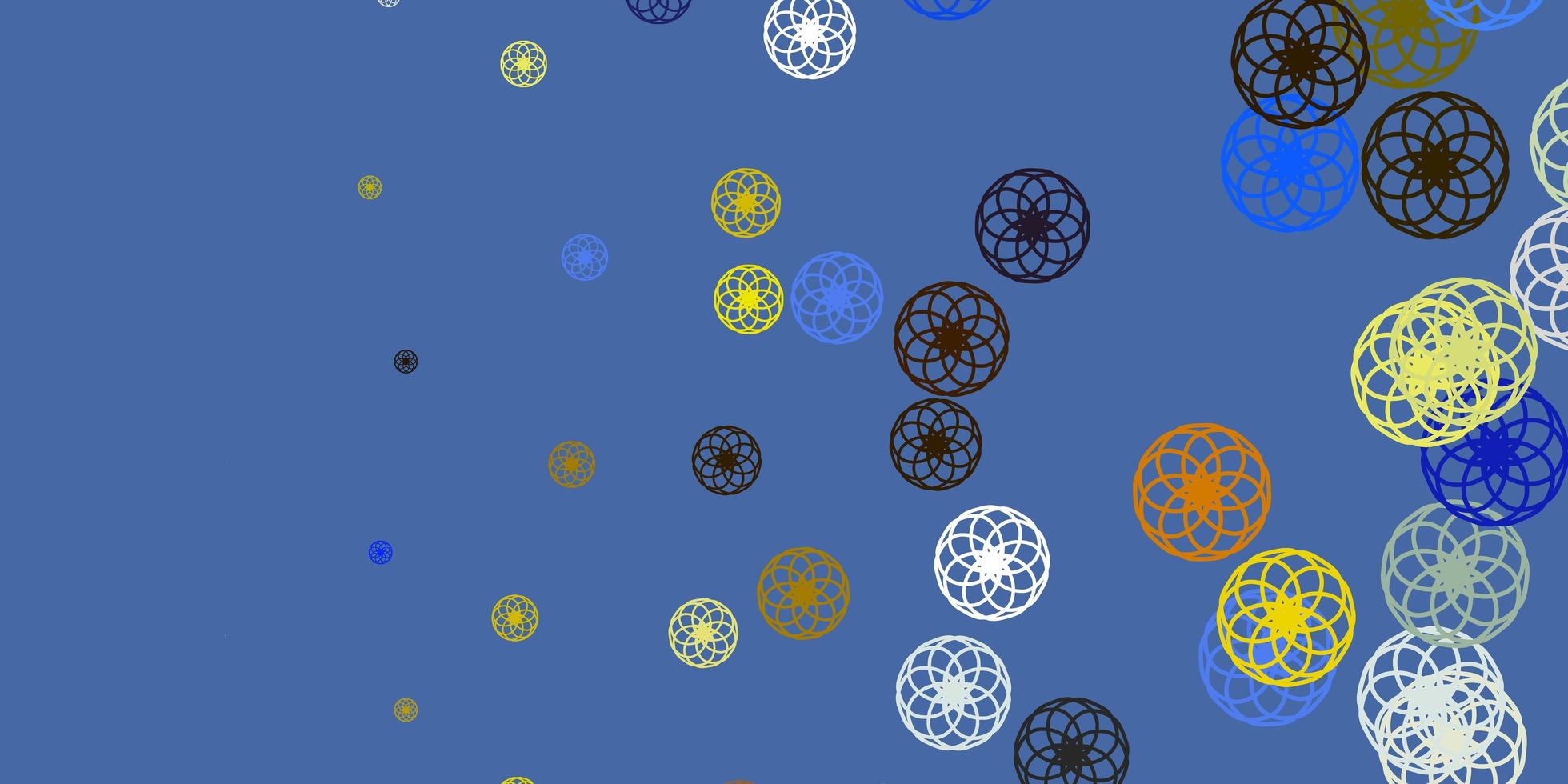 Light Blue Yellow vector template with circles