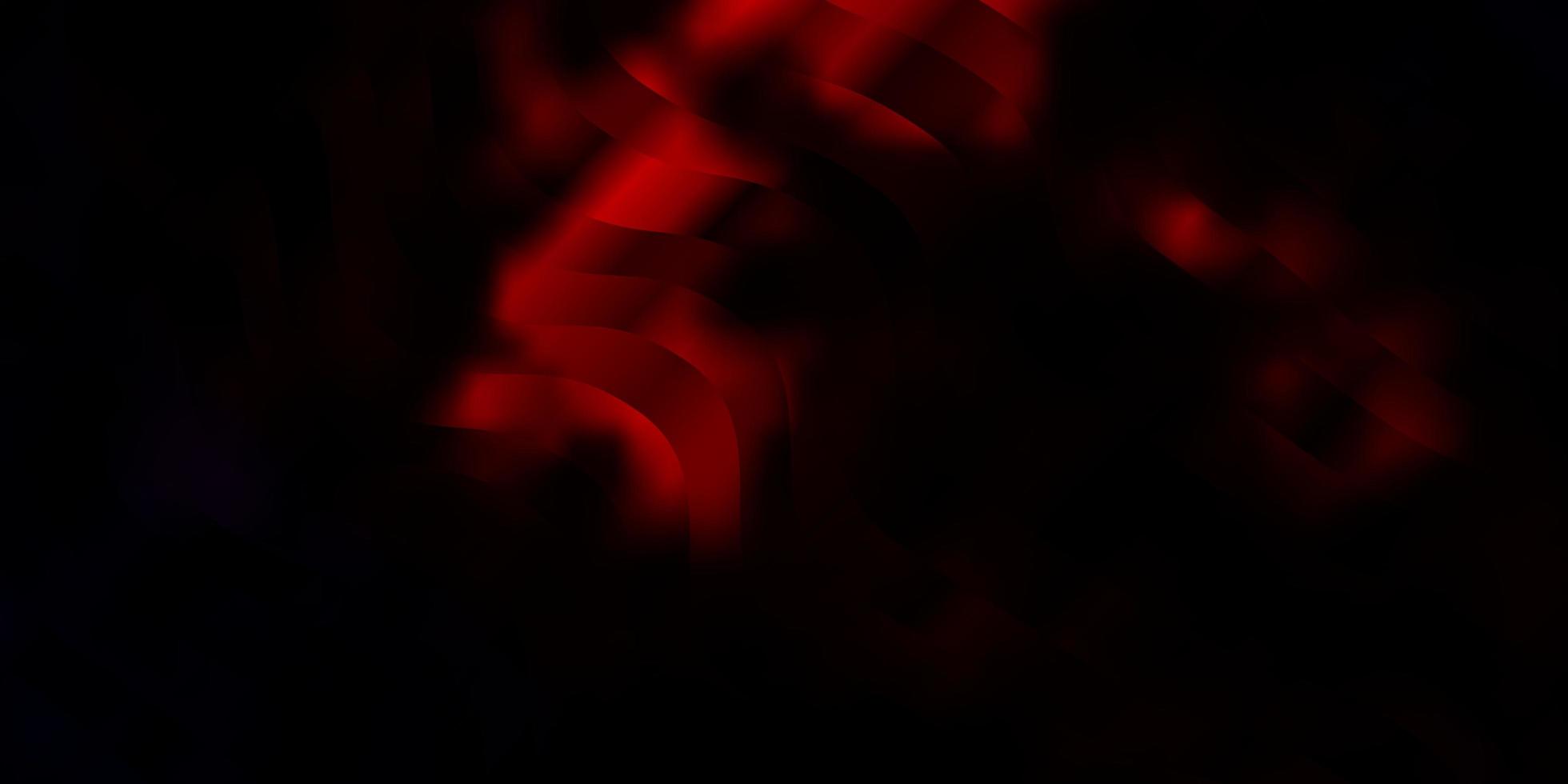 Fondo de vector rojo oscuro con líneas dobladas colorida ilustración abstracta con diseño de curvas de degradado para la promoción de su negocio