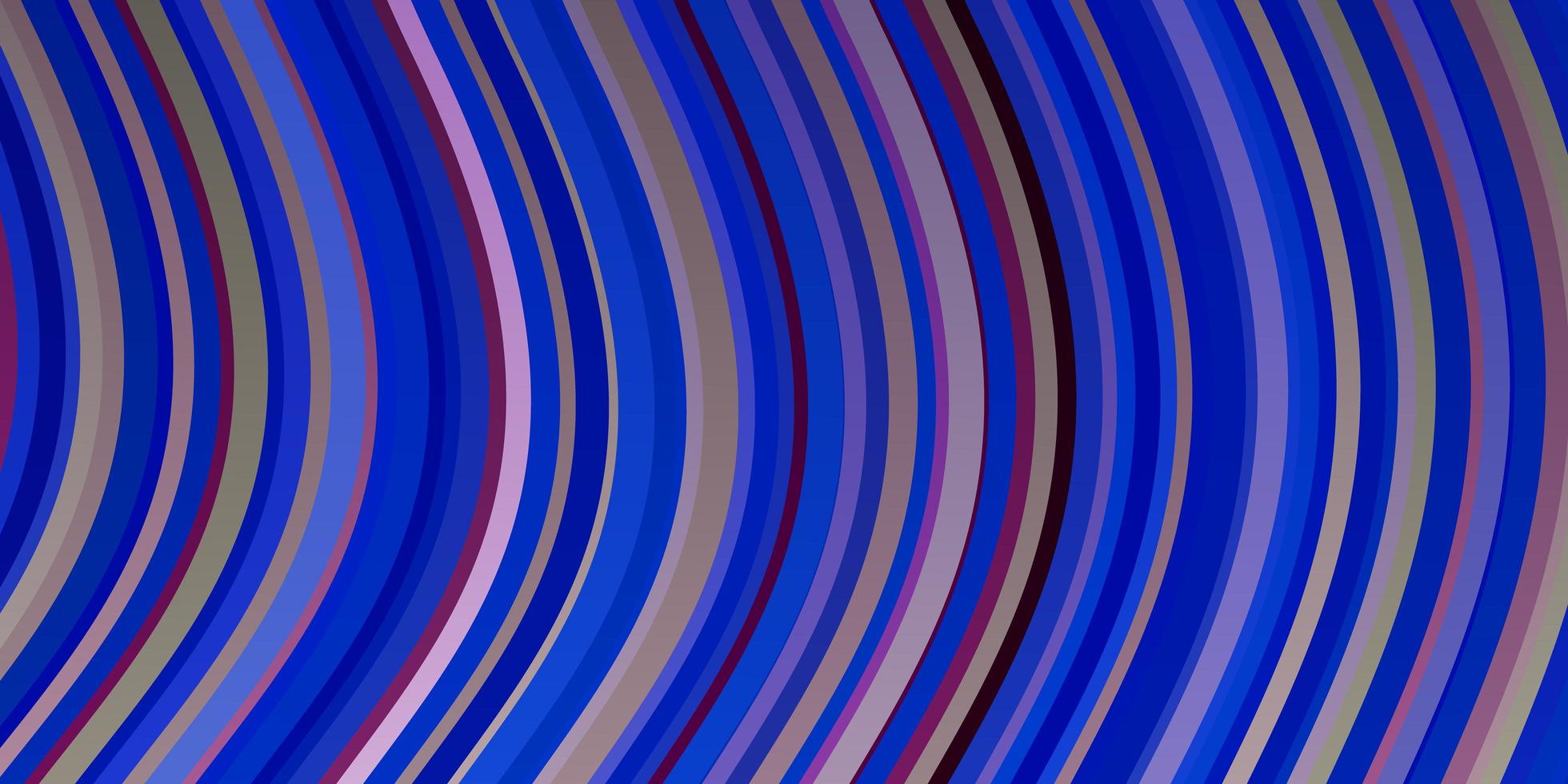 Light Pink Blue vector template with curves Bright sample with colorful bent lines shapes Template for your UI design