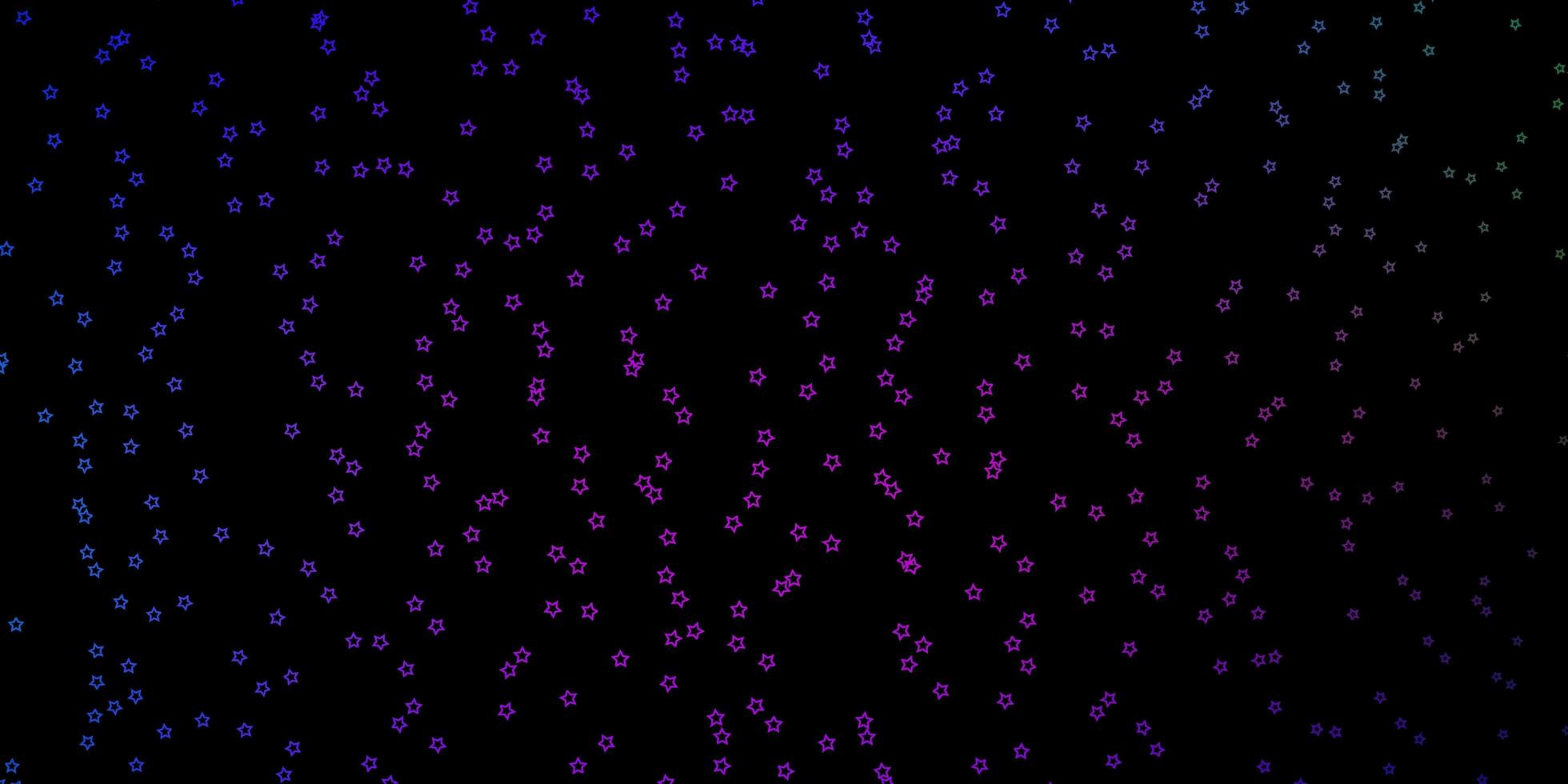 Dark Pink Blue vector layout with bright stars Blur decorative design in simple style with stars Theme for cell phones