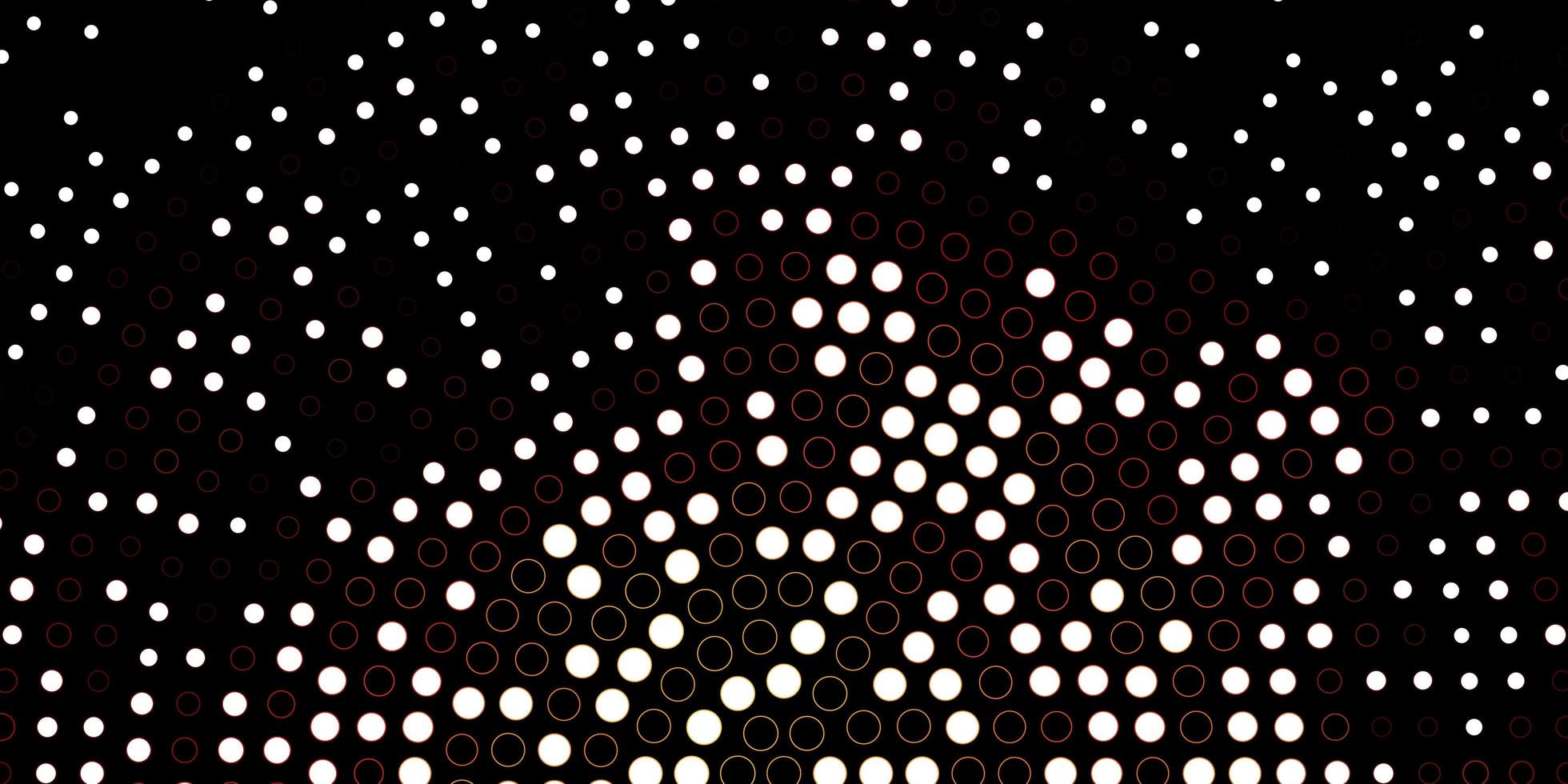 Dark Orange vector texture with disks Illustration with set of shining colorful abstract spheres Pattern for websites