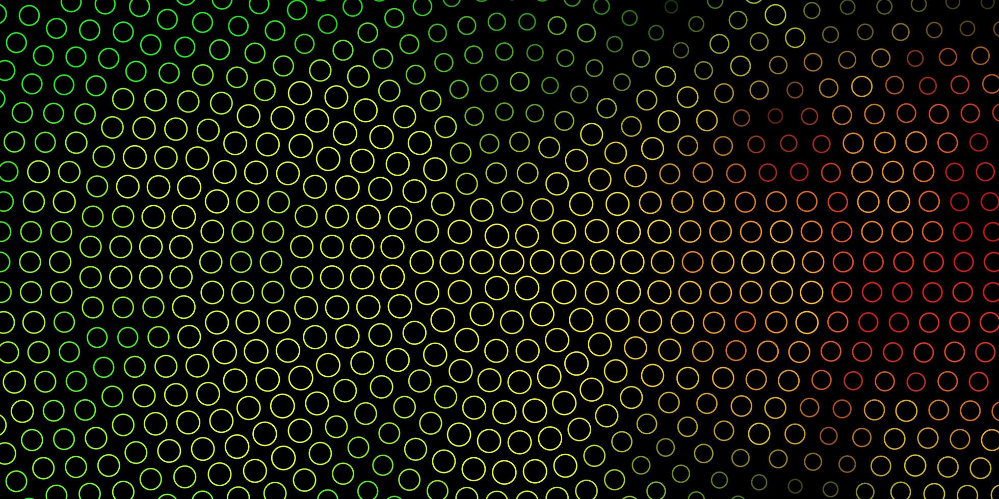 Dark Green Yellow vector pattern with circles Abstract decorative design in gradient style with bubbles New template for your brand book