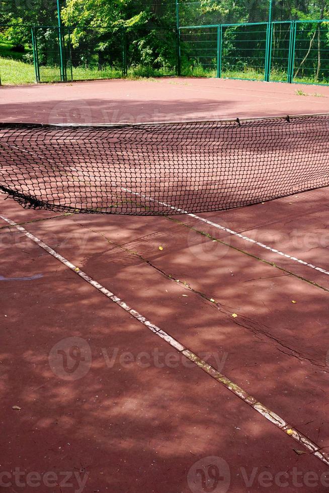 old abandoned tennis court sport photo