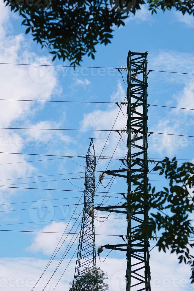 electricity power transmission tower photo