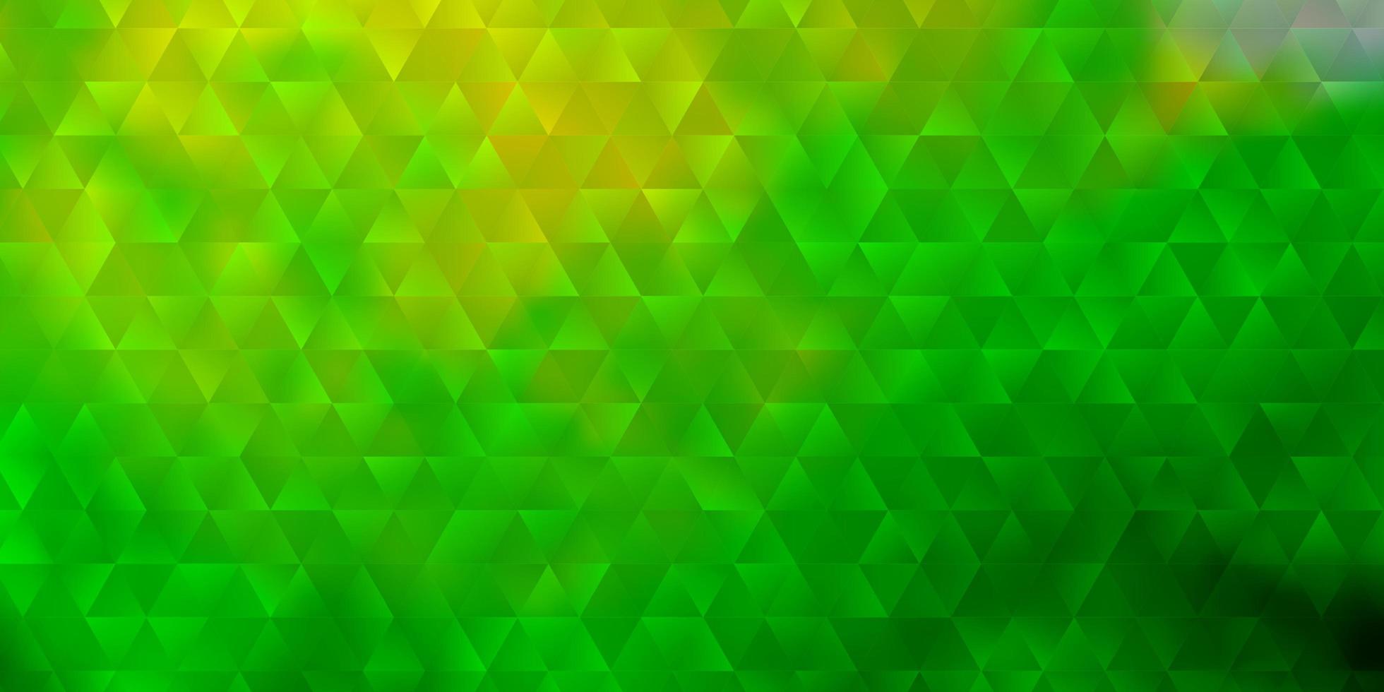 textura de vector amarillo verde claro con estilo triangular