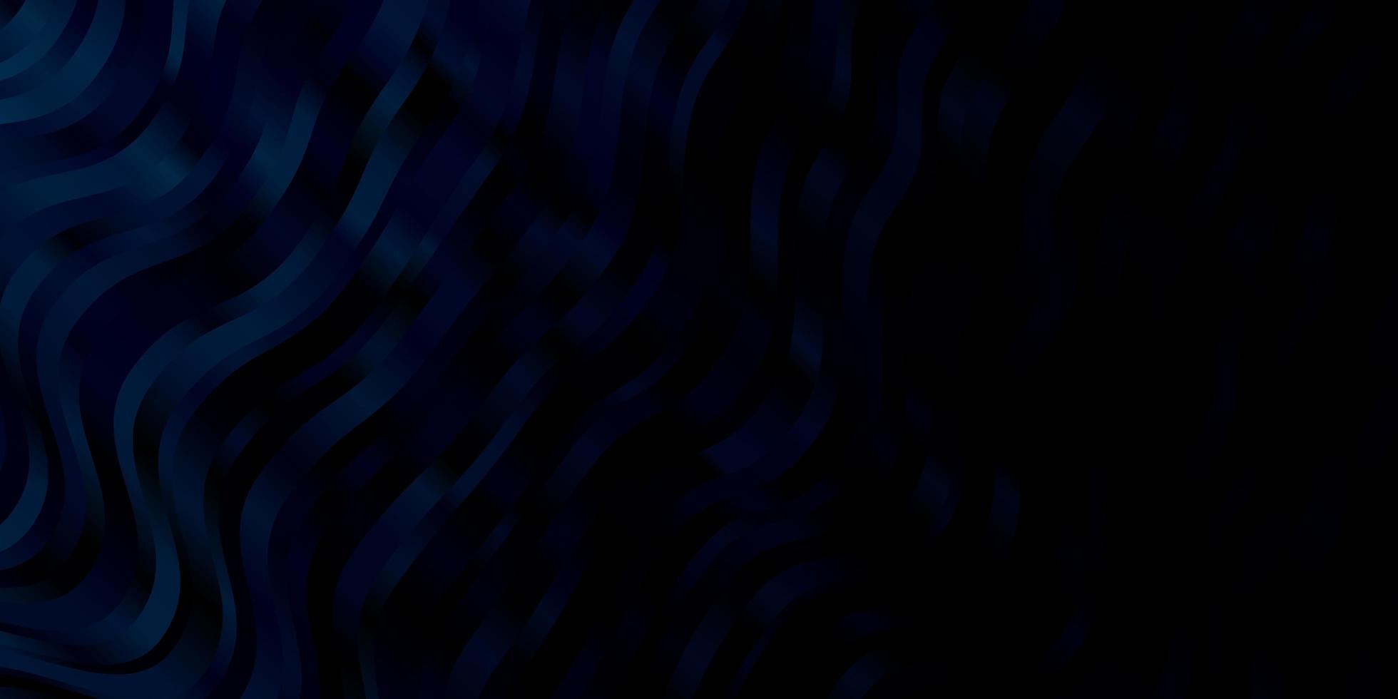 Dark BLUE vector background with bent lines Colorful illustration which consists of curves Pattern for booklets leaflets