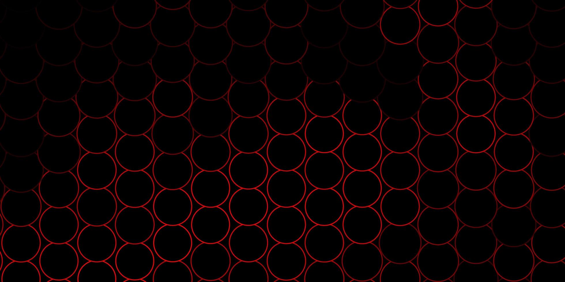 Dark Orange vector texture with disks Illustration with set of shining colorful abstract spheres Pattern for wallpapers curtains