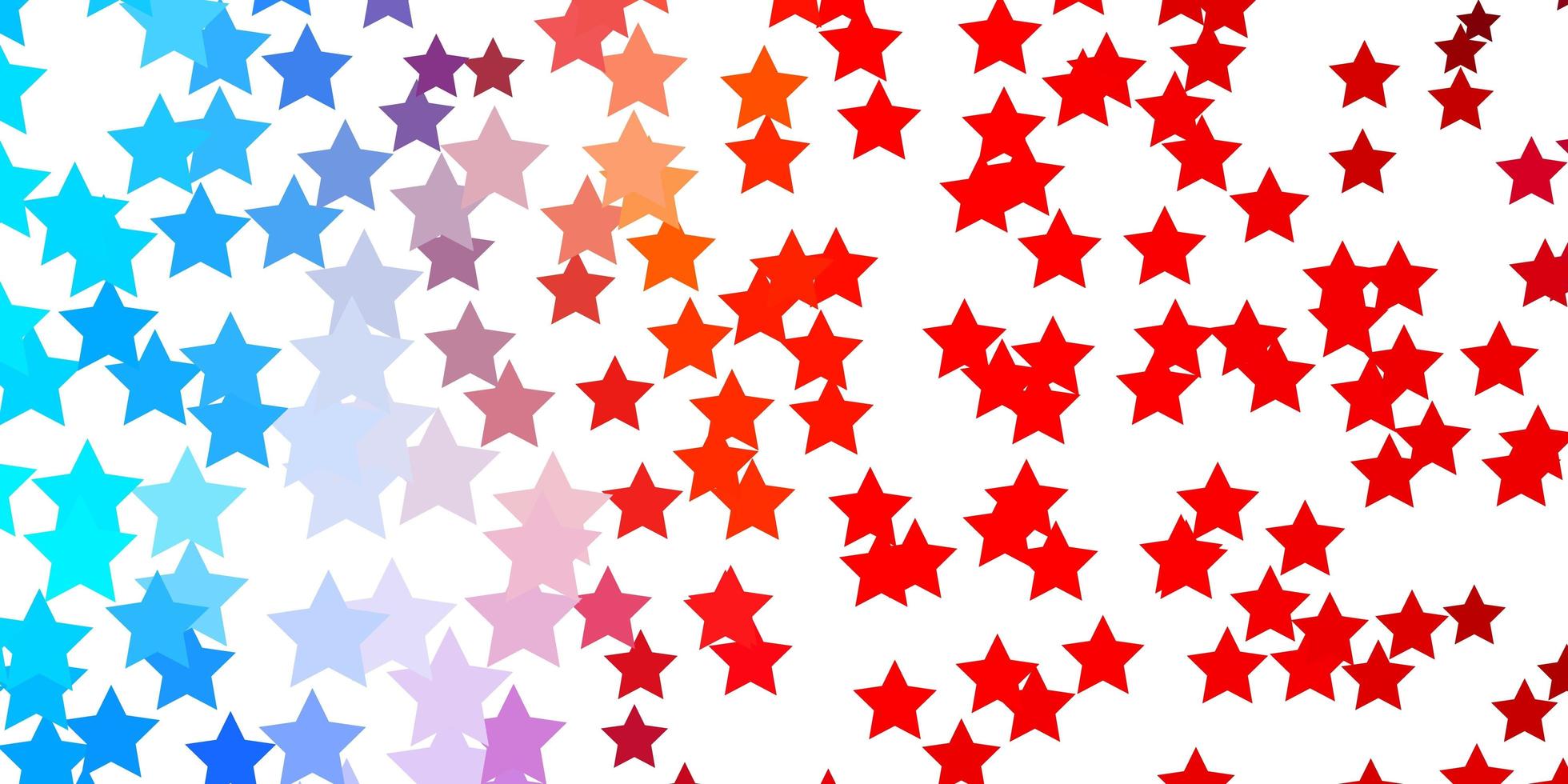 Fondo de vector multicolor claro con estrellas de colores ilustración decorativa con estrellas en patrón de plantilla abstracta para envolver regalos