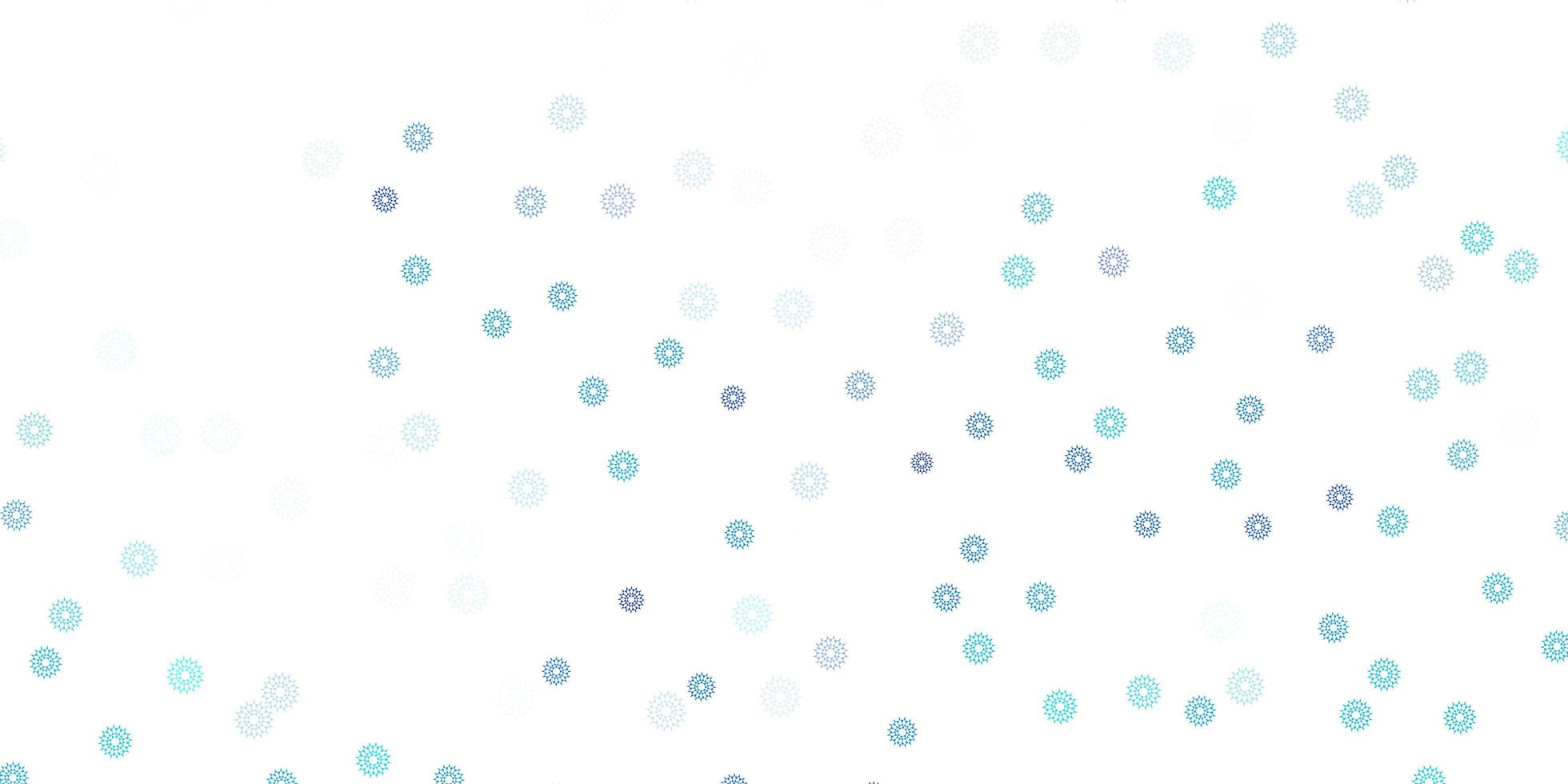 Light blue vector natural backdrop with flowers