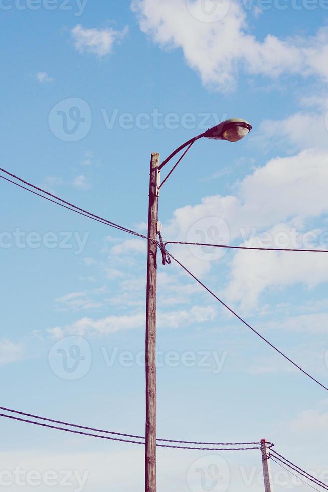 streetlamps in the city photo