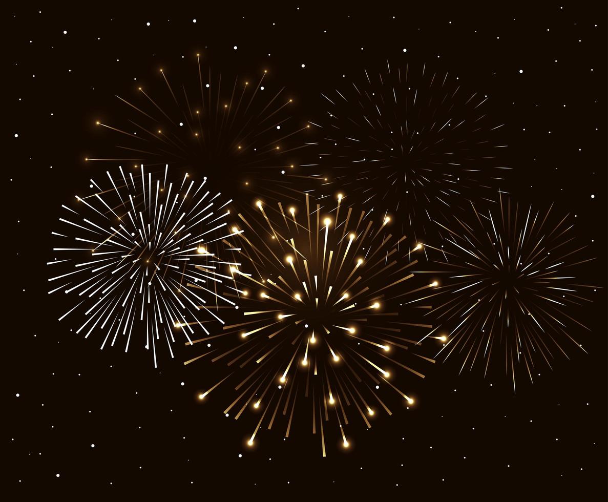 fireworks splash explosion background icon vector